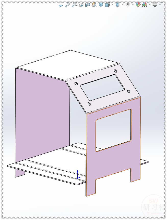 用SolidWorks把立方體轉換成鈑金機箱28.png