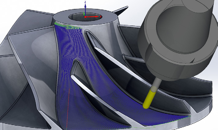 SolidCAM 5軸聯動銑削加工